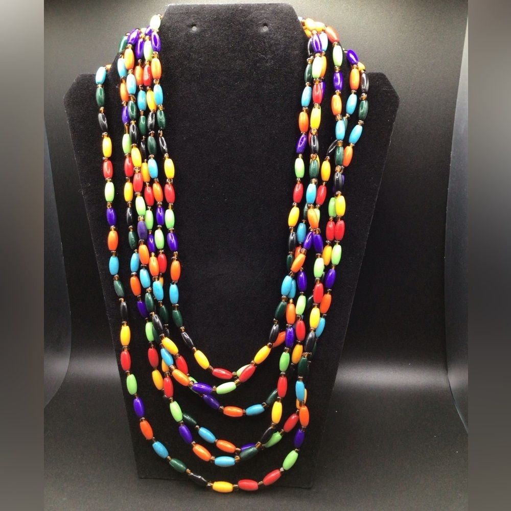 Vintage Multicolor Beaded Necklace